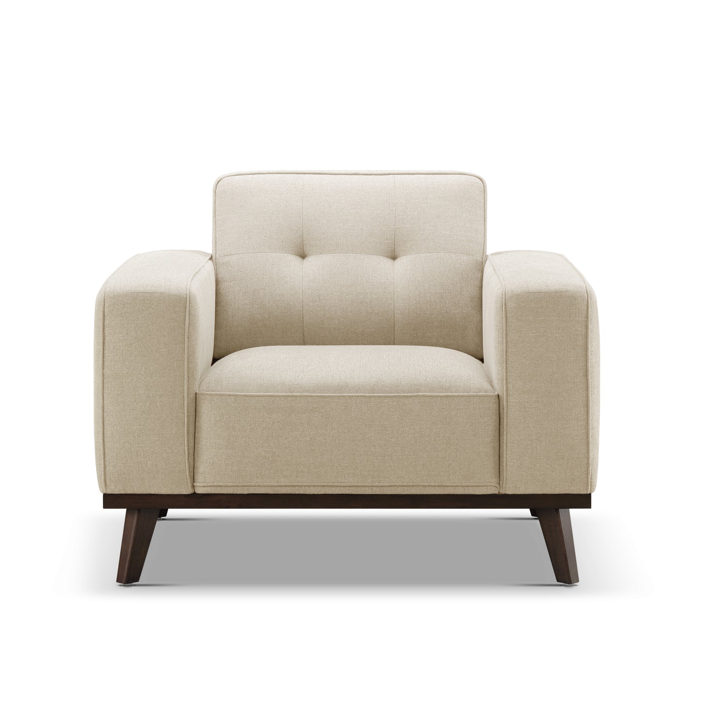 Vicenza Mid-Century Upholstered Chair - Beige