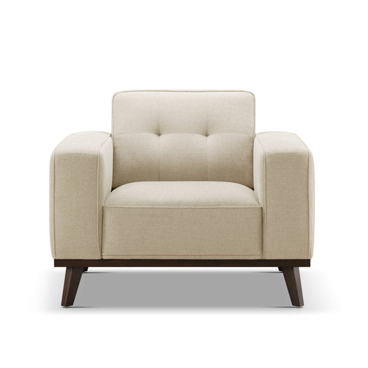 Vicenza Mid-Century Upholstered Chair - Beige