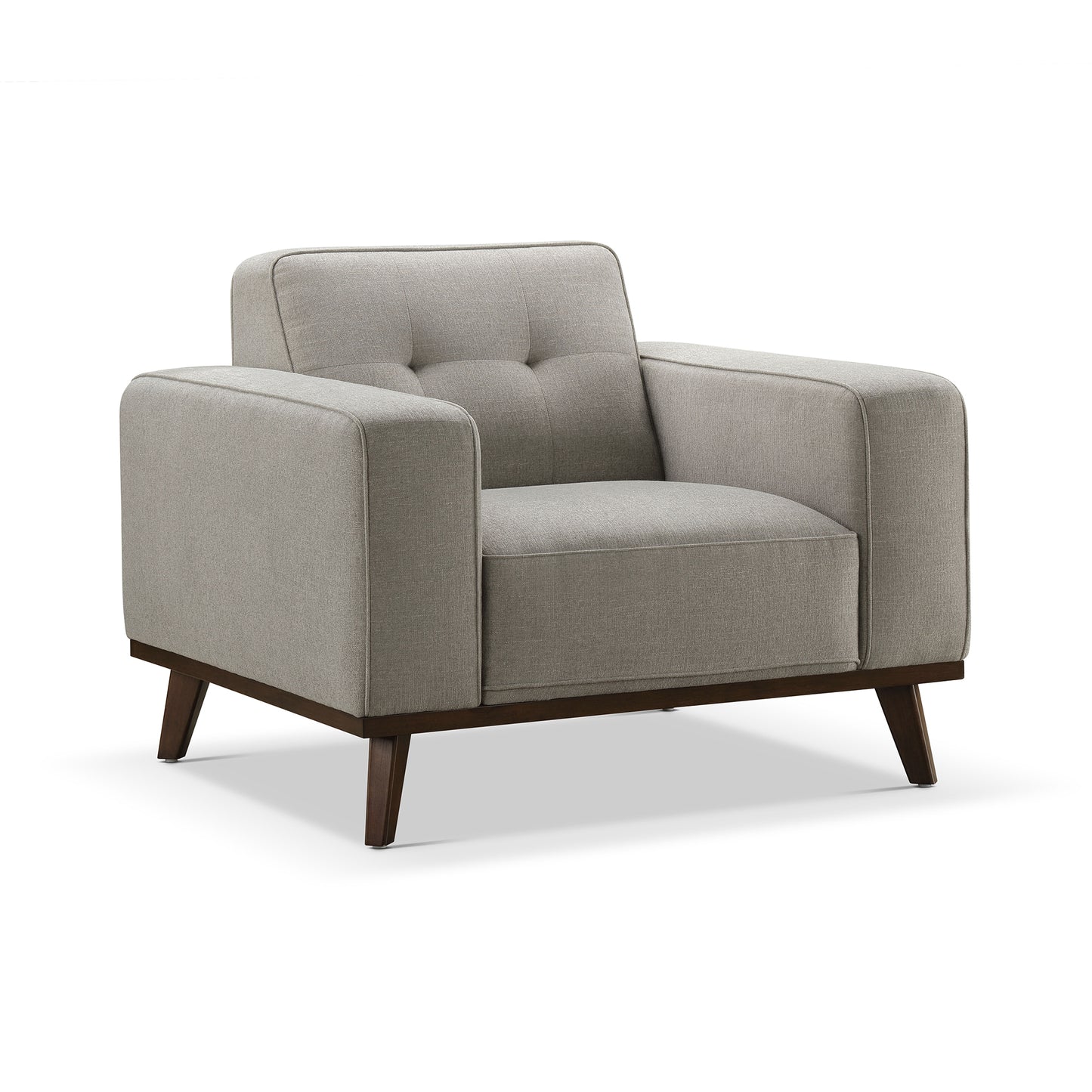 Vicenza Mid-Century Upholstered Chair - Gray
