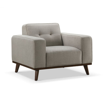 Vicenza Mid-Century Upholstered Chair - Gray