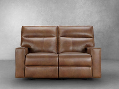 Zahara Leather Reclining Loveseat