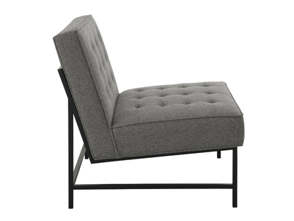 Astor Tufted Fabric Chair - Dark Gray - Abbyson - Living Room