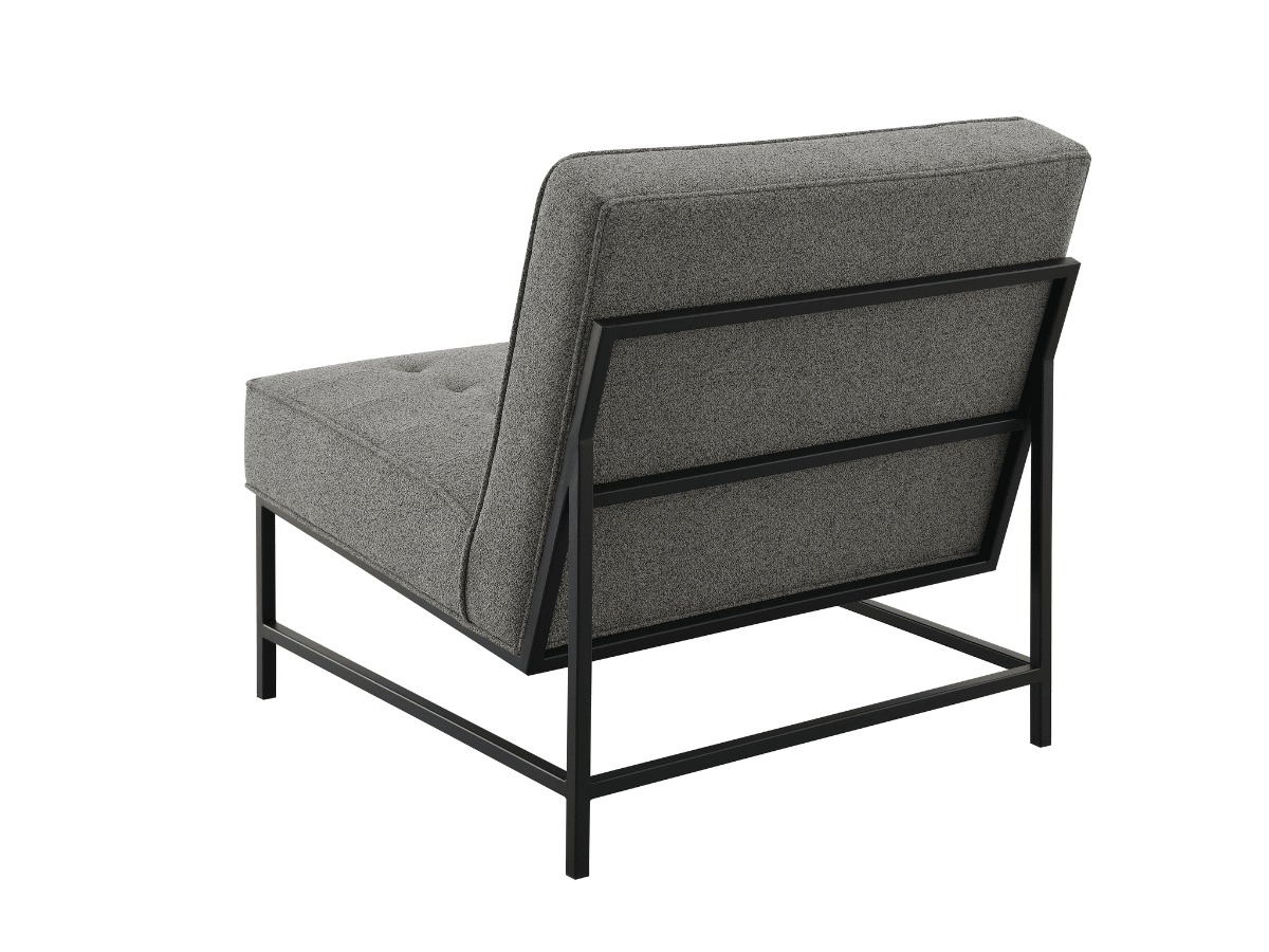 Astor Tufted Fabric Chair - Dark Gray - Abbyson - Living Room