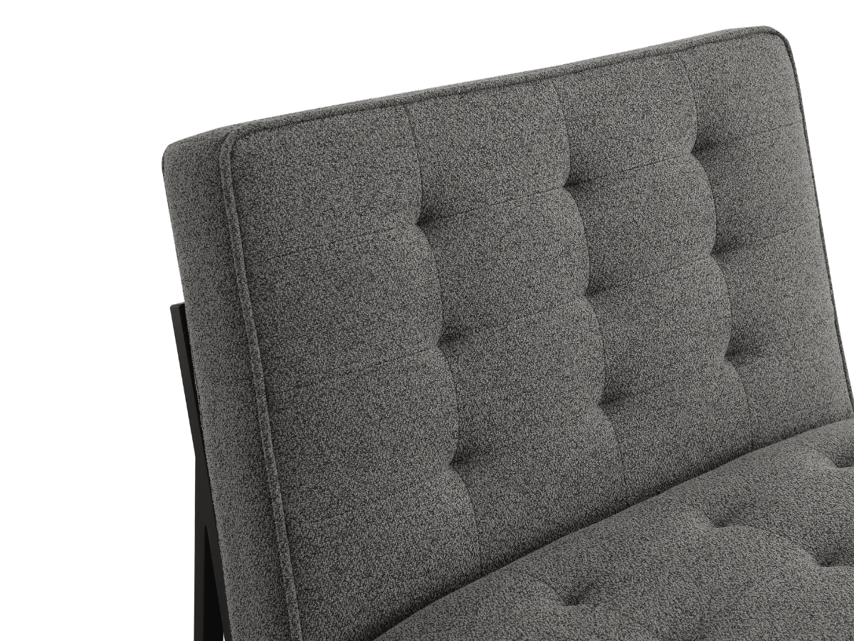 Astor Tufted Fabric Chair - Dark Gray - Abbyson - Living Room