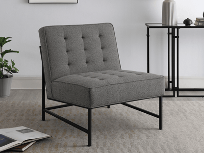Astor Tufted Fabric Chair - Dark Gray - Abbyson - Living Room