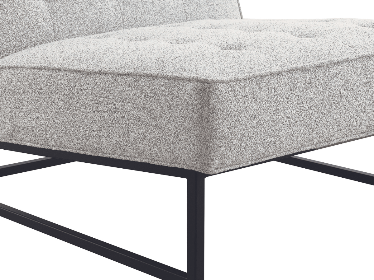 Astor Tufted Fabric Chair - Ivory - Abbyson - Living Room