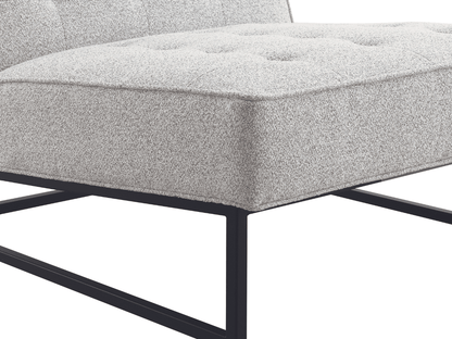 Astor Tufted Fabric Chair - Ivory - Abbyson - Living Room