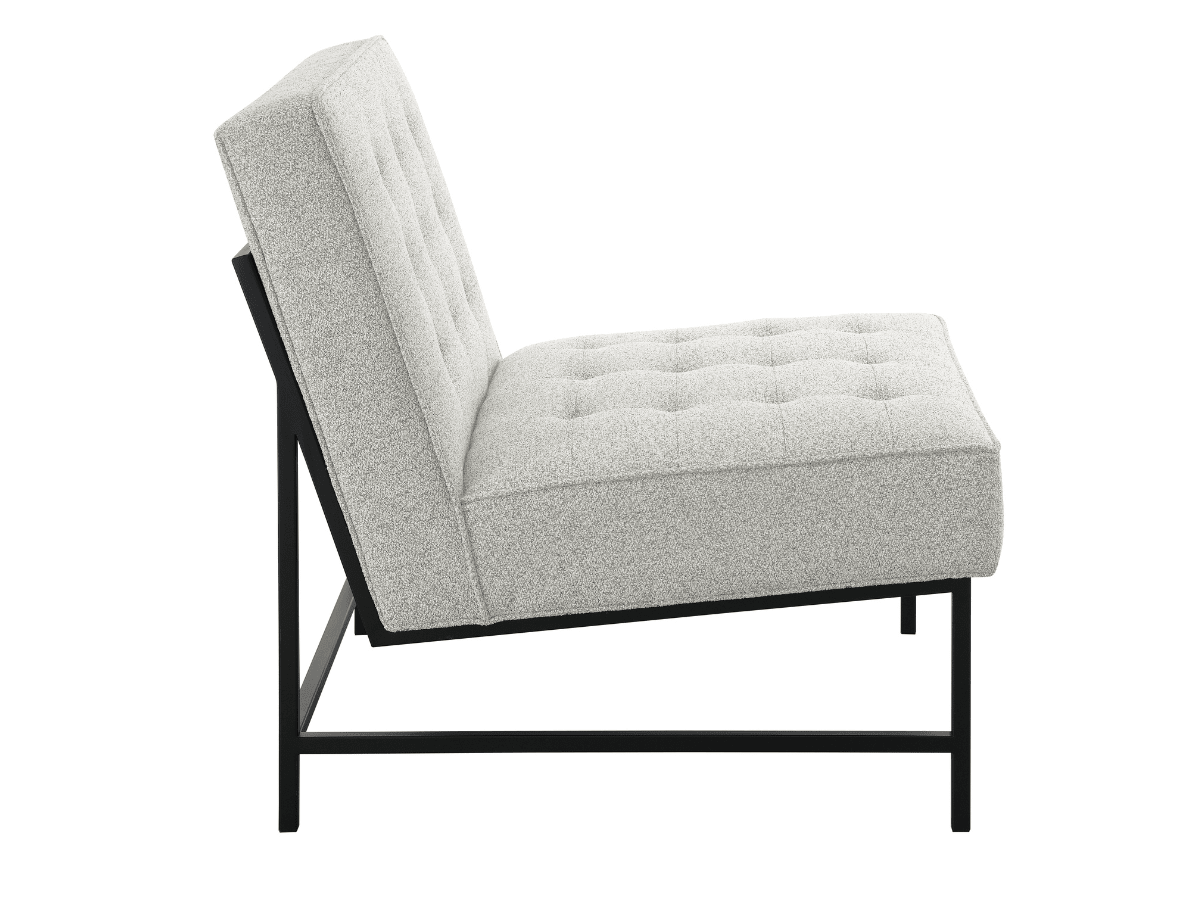 Astor Tufted Fabric Chair - Ivory - Abbyson - Living Room