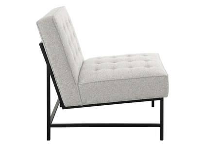 Astor Tufted Fabric Chair - Ivory - Abbyson - Living Room