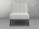 Astor Tufted Fabric Chair - Ivory