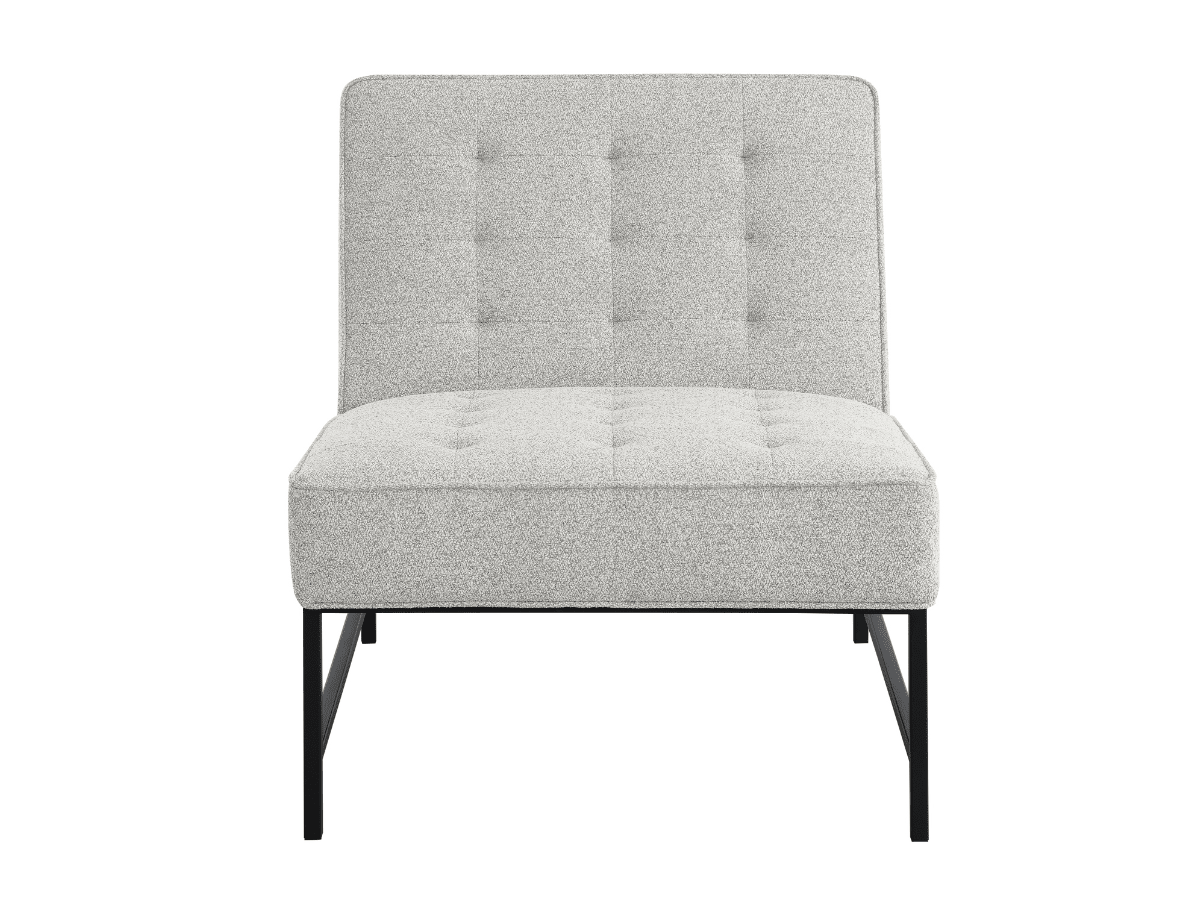 Astor Tufted Fabric Chair - Ivory - Abbyson - Living Room