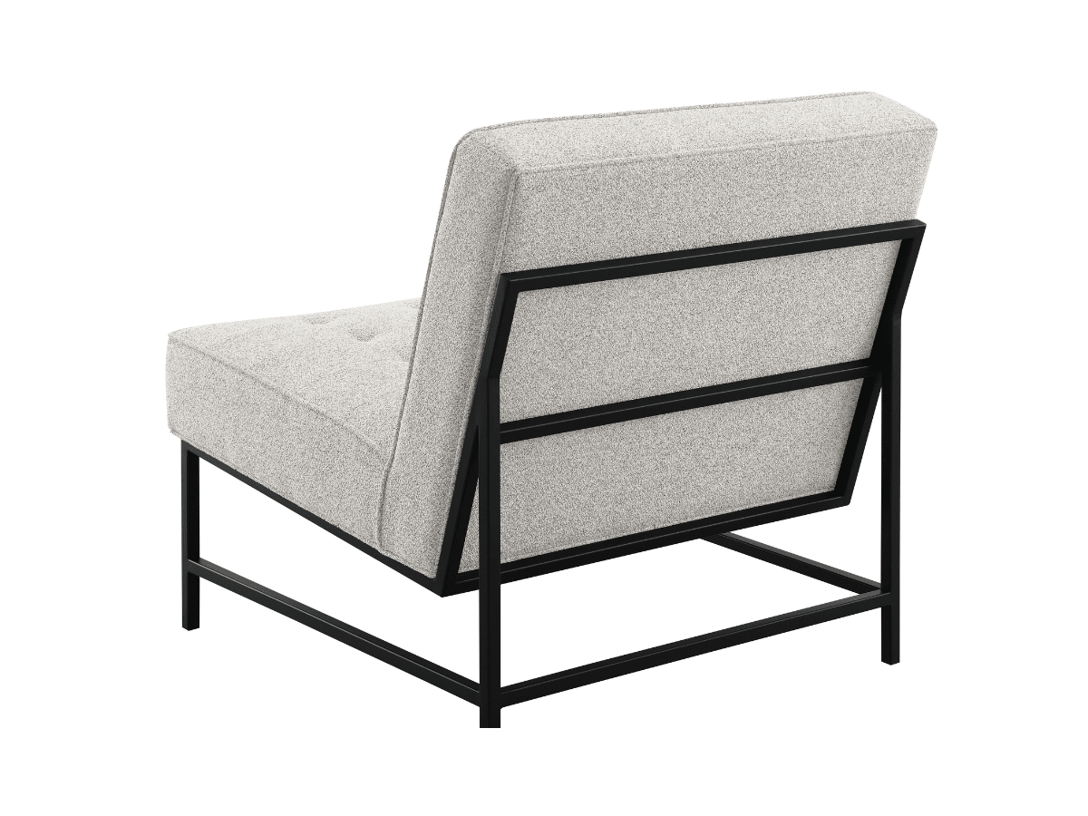 Astor Tufted Fabric Chair - Ivory - Abbyson - Living Room