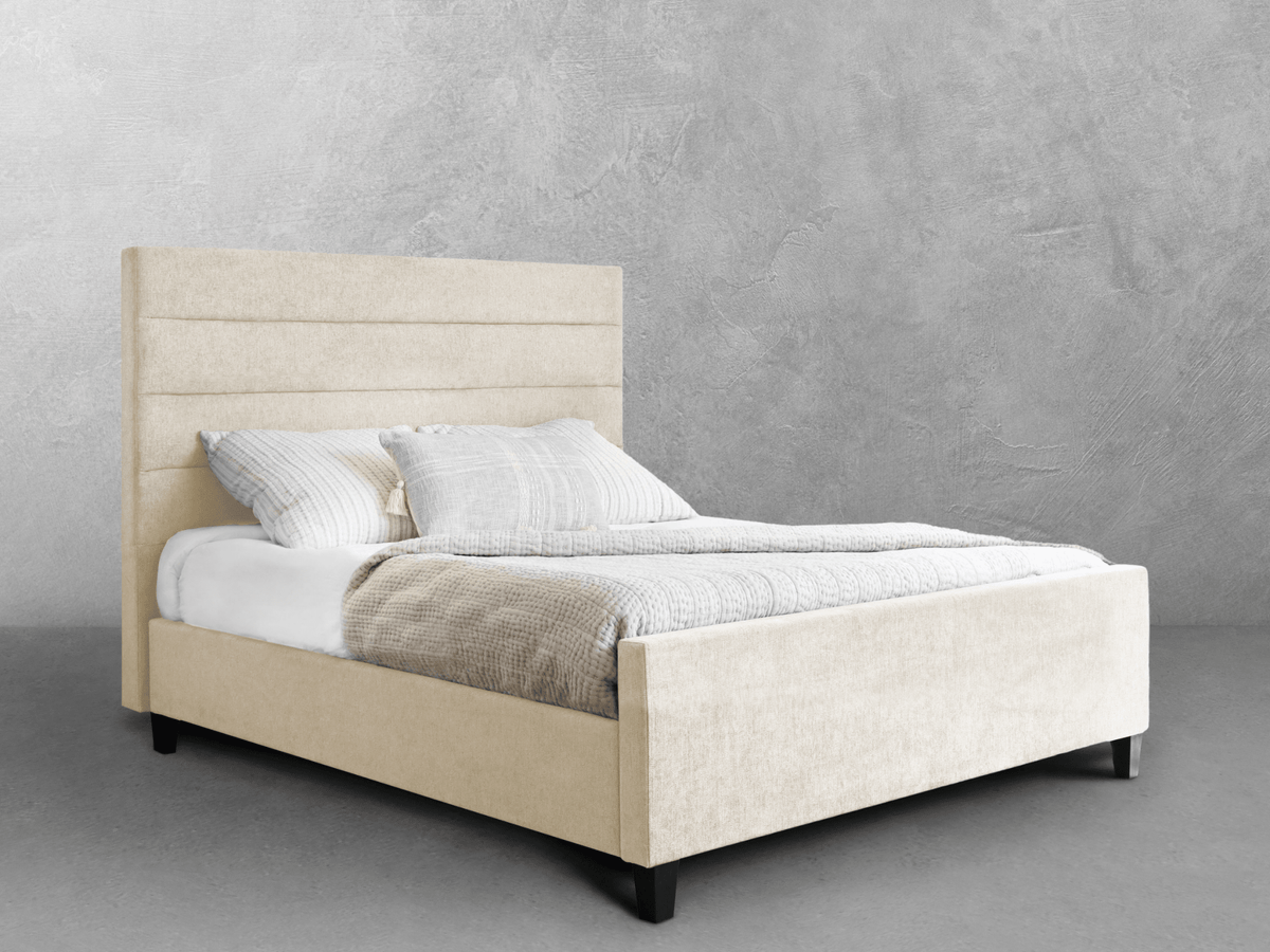 Athena (Seneca) Upholstered Bed - Cream - King - Abbyson - Bedroom