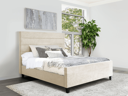 Athena (Seneca) Upholstered Bed - Cream - King - Abbyson - Bedroom