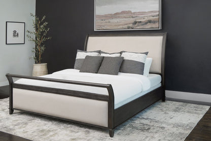 Audrey Sleigh King Bed - Abbyson -