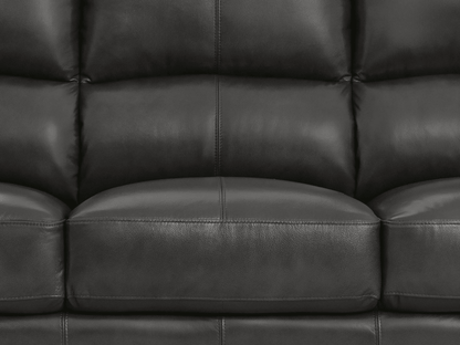 Austin Leather Sofa - Dark Gray - Abbyson - Living Room