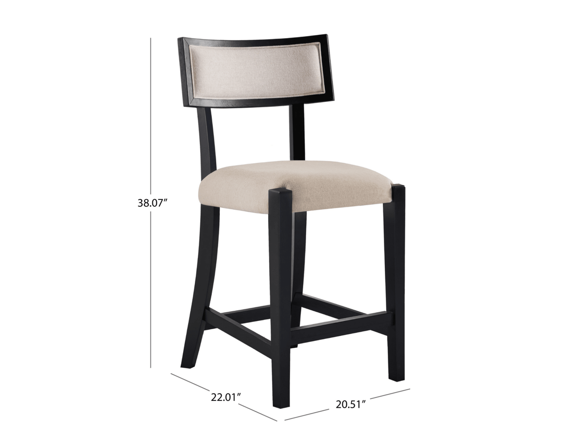 Avery Wood-Back Upholstered Counter Stool (2pk) - Abbyson - Dining Room