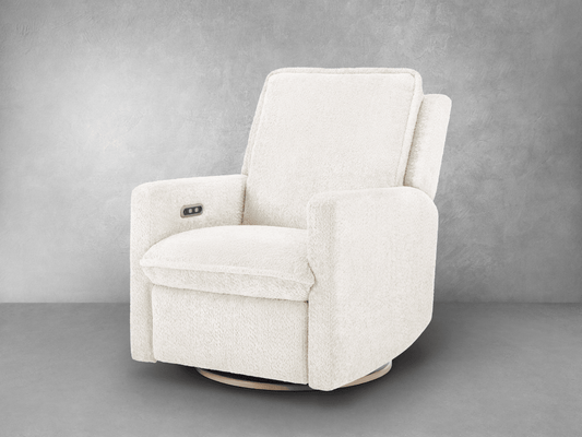 Ayden Boucle Swivel Glider Power Recliner - Abbyson - Living Room