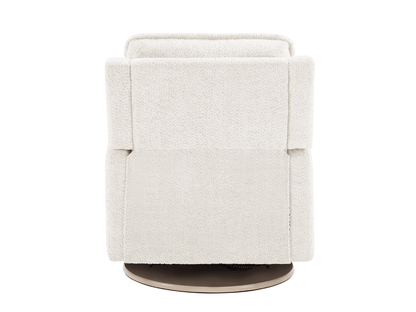 Ayden Boucle Swivel Glider Power Recliner - White - Abbyson - Living Room
