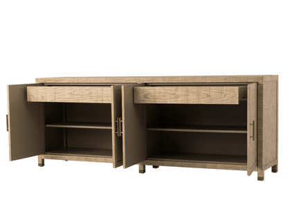 Bacara Modern Classic Wood Brushed 4 Door Sideboard - Abbyson - Dining Room