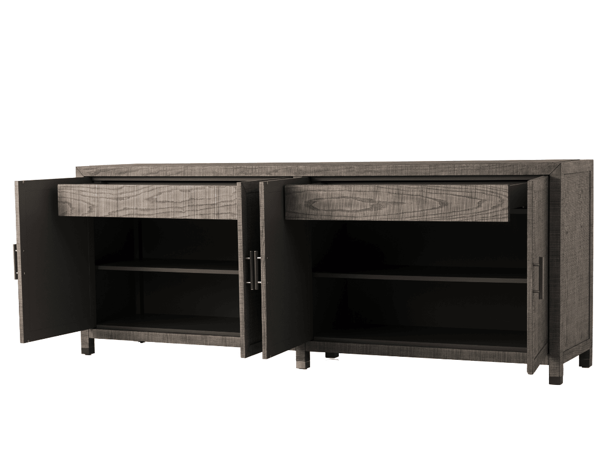 Bacara Modern Classic Wood Brushed 4 Door Sideboard - Abbyson - Dining Room