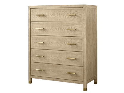 Bacara Modern Classic Wood Brushed 5-Drawer Chest 42' - Natural - Abbyson - Bedroom
