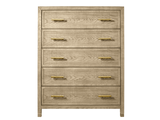 Bacara Modern Classic Wood Brushed 5-Drawer Chest 42' - Natural - Abbyson - Bedroom