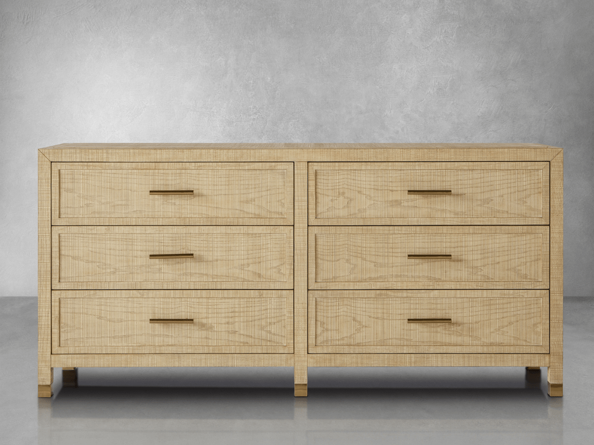Bacara Modern Classic Wood Brushed 6-Drawer Dresser 72' - Natural - Abbyson - Bedroom