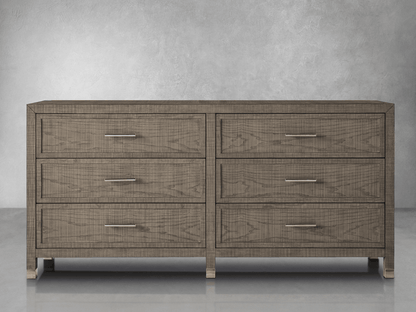 Bacara Modern Classic Wood Brushed 6-Drawer Dresser - Gray - Abbyson - Bedroom
