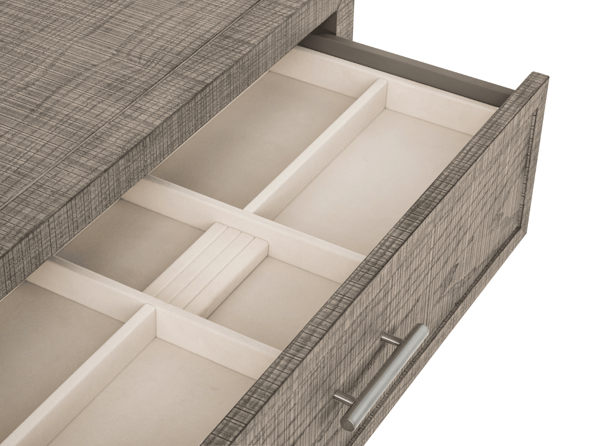 Bacara Modern Classic Wood Brushed 6-Drawer Dresser - Gray - Abbyson - Bedroom