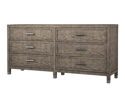 Bacara Modern Classic Wood Brushed 6-Drawer Dresser - Gray - Abbyson - Bedroom