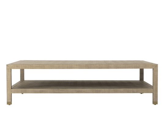 Bacara Modern Classic Wood Brushed Coffee Table 60' - Natural - Abbyson - Living Room