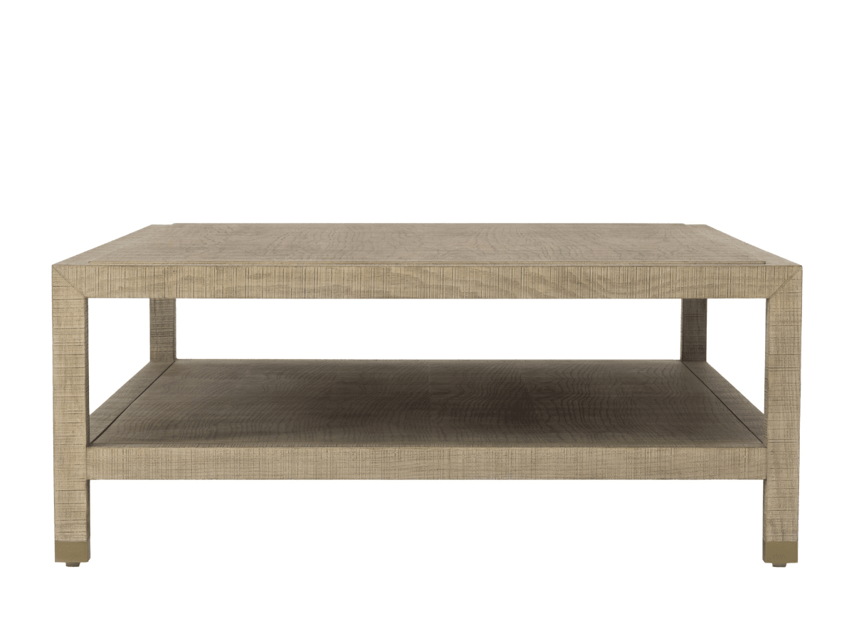 Bacara Modern Classic Wood Brushed Coffee Table 60' - Natural - Abbyson - Living Room