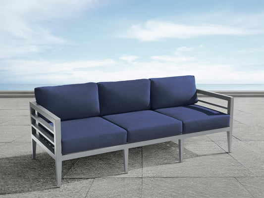 Belamar 1 Sofa + Armchair (2-pack) - Blue - Abbyson - Outdoor