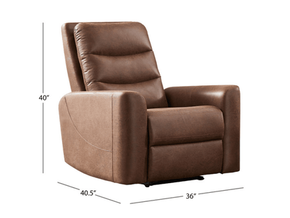 Bentley Fabric Manual Recliner - Brown - Abbyson - Living Room