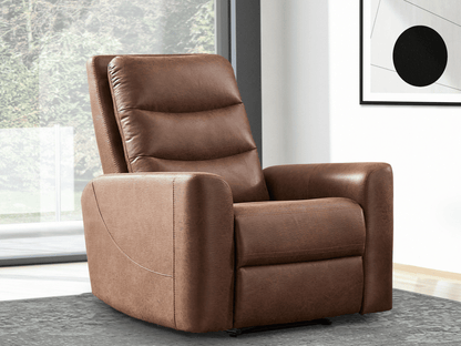Bentley Fabric Manual Recliner - Brown - Abbyson - Living Room