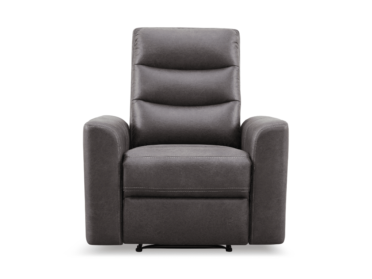 Bentley Fabric Manual Recliner - Gray - Abbyson - Living Room