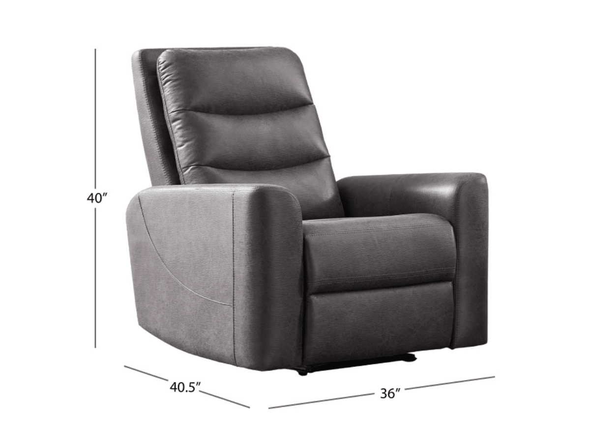 Bentley Fabric Manual Recliner - Gray - Abbyson - Living Room