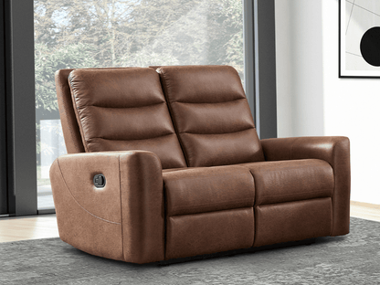 Bentley Fabric Manual Reclining Loveseat - Brown - Abbyson - Living Room
