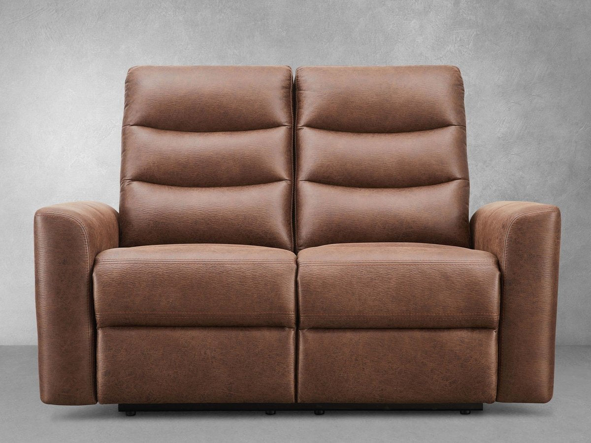 Bentley Fabric Manual Reclining Loveseat - Brown - Abbyson - Living Room