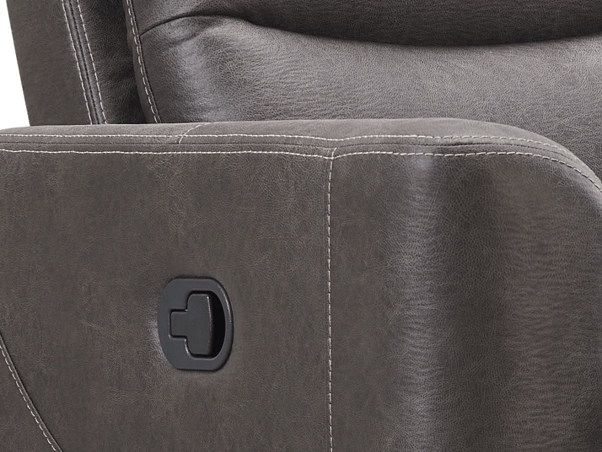 Bentley Fabric Manual Reclining Loveseat - Gray - Abbyson - Living Room