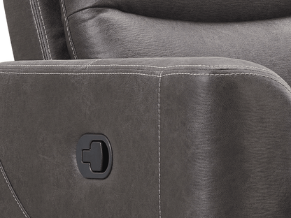 Bentley Fabric Manual Reclining Sofa - Gray - Abbyson - Living Room