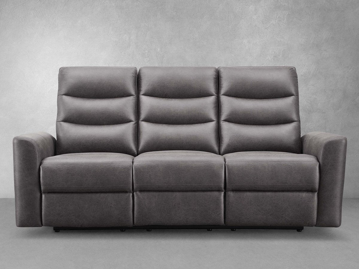 Bentley Fabric Manual Reclining Sofa - Gray - Abbyson - Living Room