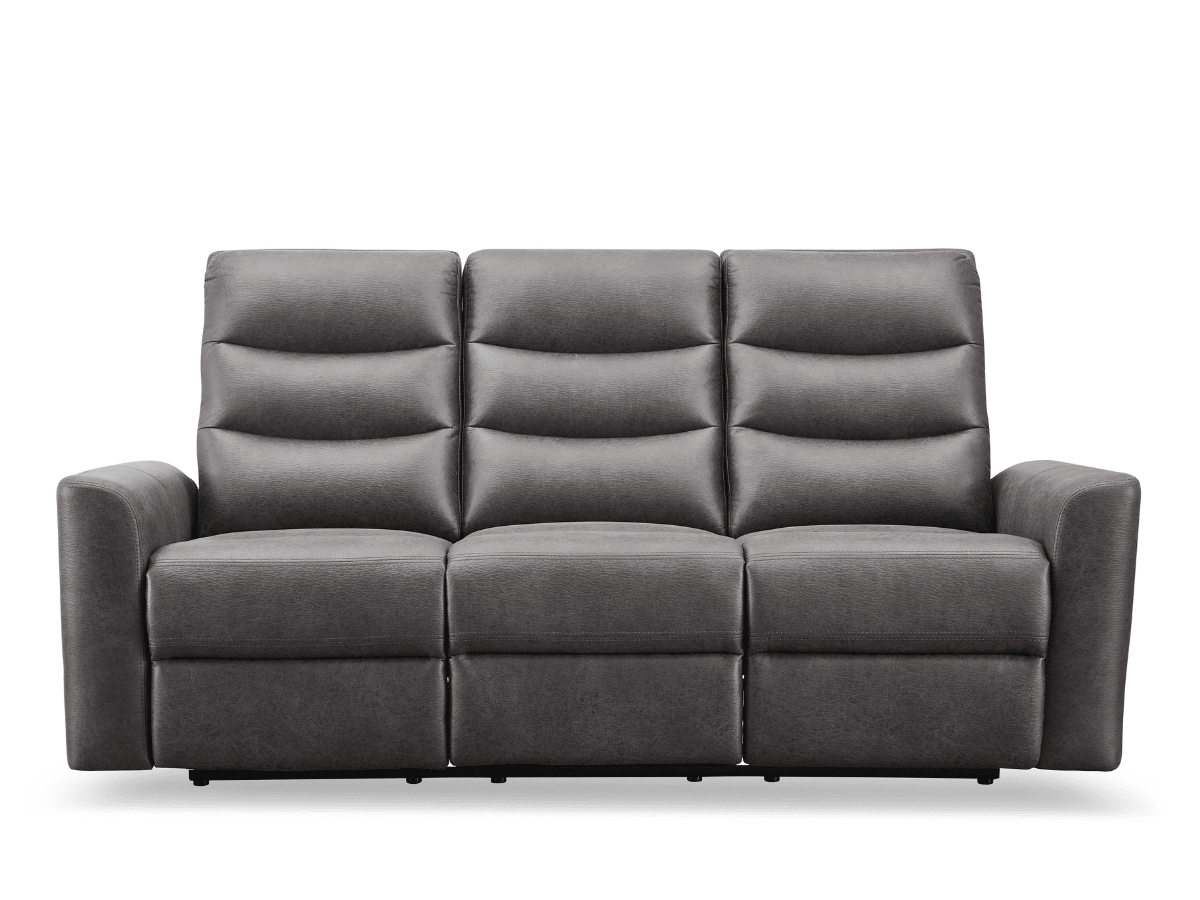 Bentley Fabric Manual Reclining Sofa - Gray - Abbyson - Living Room