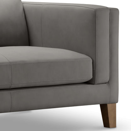 Boyd Top Grain Leather Sofa - Gray - Abbyson - Living Room