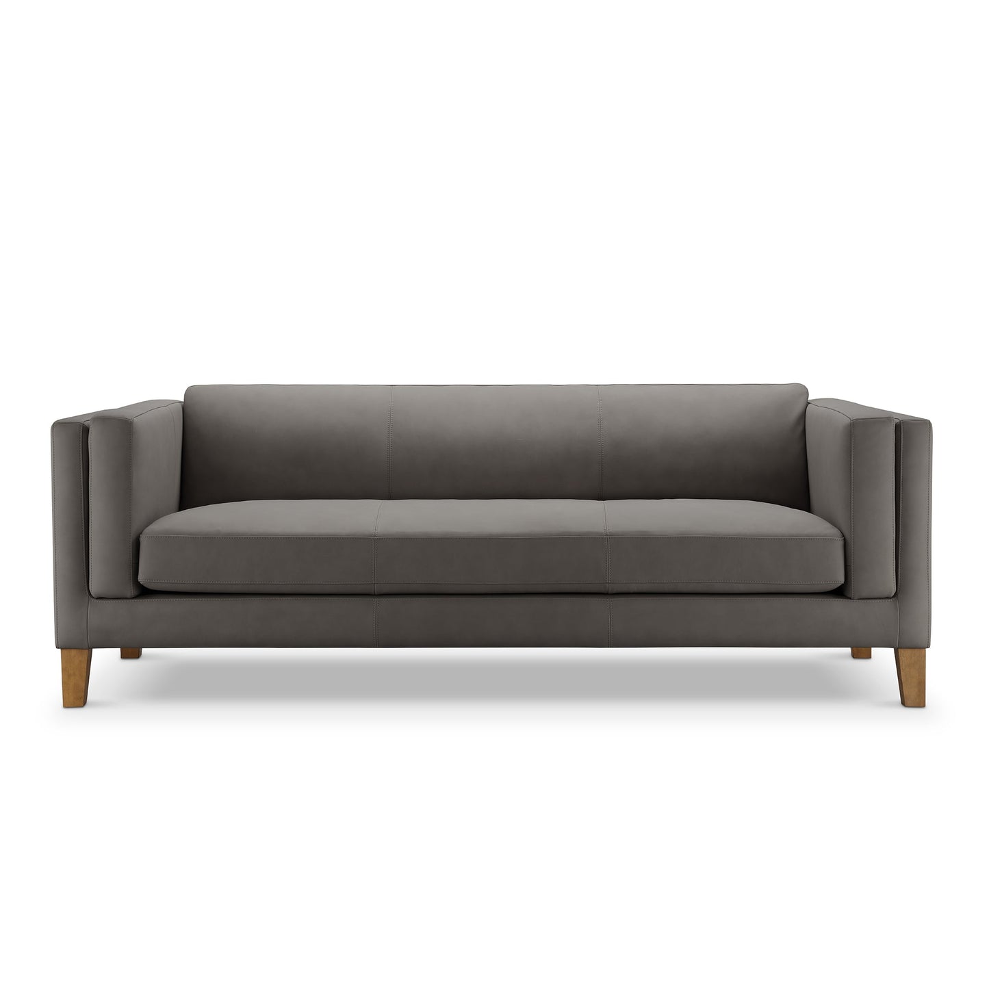 Boyd Top Grain Leather Sofa - Gray - Abbyson - Living Room