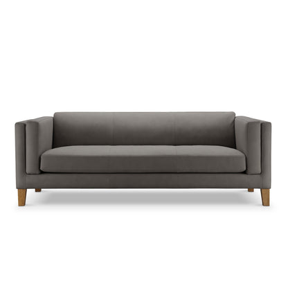 Boyd Top Grain Leather Sofa - Gray - Abbyson - Living Room