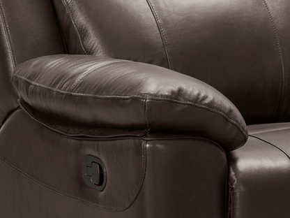 Braylen Top Grain Leather Reclining Loveseat - Brown - Abbyson - Living Room