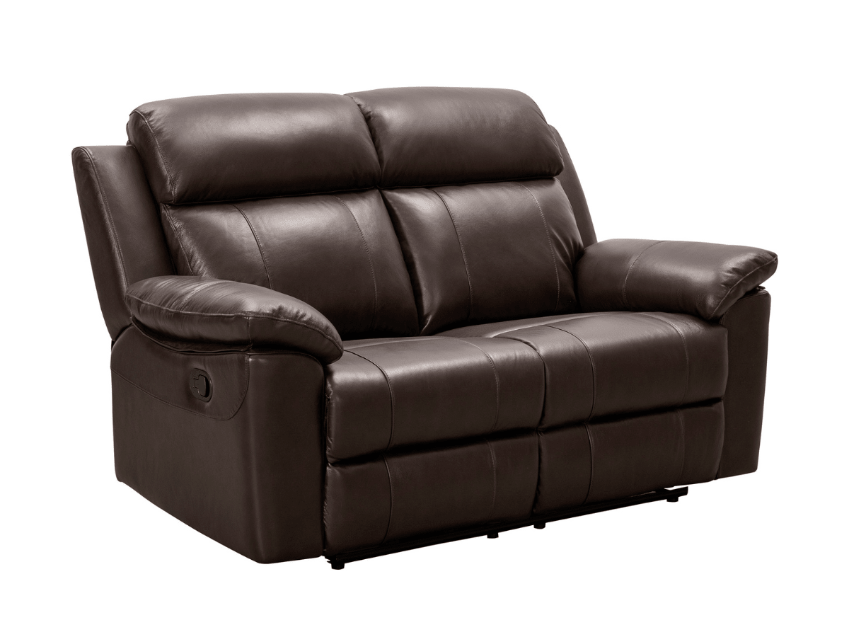 Braylen Top Grain Leather Reclining Loveseat - Brown - Abbyson - Living Room