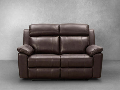 Braylen Top Grain Leather Reclining Loveseat - Brown - Abbyson - Living Room
